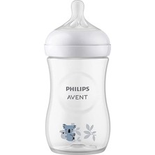 Philips Avent Doğal Tepkili Koala Desenli Pp Biberon 260ML, 3-6 Ay, SCY903/67 (5 Adet)