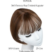 Özbience Doğal Kahverenk Kahküllü Peruk, Tam ve Şık Saç Modeli