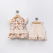 Jolly Joy Flower Valley Kız Bebek Alt Üst Takım - Mürdüm - 6 - 9 Ay Mürdüm