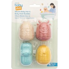 Braun Oyuncaklı Yumuşak Silikon Bebek Saç ve Vücut Yıkama Arkadaşları 4'lü (5 Adet)