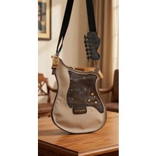 Thedebbağ Gerçek Deri Ayarlanabilir Omuz Askı Gitar Çanta El Dikişi