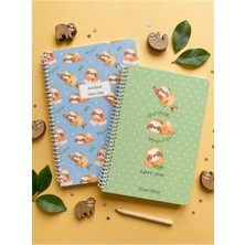 Victoria's Journals A5 Spiralli Okul Defteri 2’li Set – Çizgili, Soft Touch Kapak