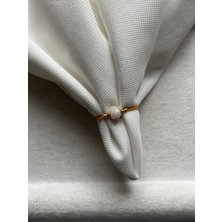 Pel Design Rondela Ay Taşı Ayarlanabilir Tel Yüzük El Yapımı