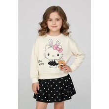Dmb Boys & Girls Mow Kids Kız Çocuk Şort Etekli Takım Krem