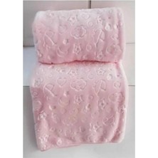 Özdilek Pembe Embos Bebek Battaniye 100 x 120 cm Konforlu ve Yumuşak Pamuklu Tasarım