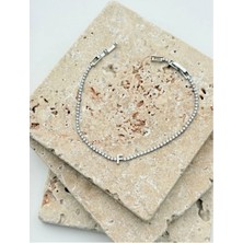 SY Aksesuar Su Yolu Silver Harf Bileklik