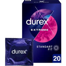 Durex Extreme Geciktiricili ve Tırtıklı Prezervatif 20'li 5 Adet