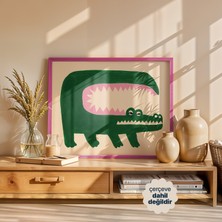 Persona Istanbul "the Cynical Croc" - Modern Naif Sanat Illüstrasyon Posteri (Çerçevesiz)