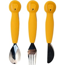 Trixie Mrs. Lion Silikon Çatal Kaşık ve Bıçak Seti (3 Adet)