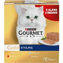 Gourmet Gold Kıyılmış Karışık Seri Kedi Yaş Maması 85GR x 8 Adet (8 Al 6 Öde)