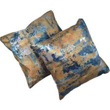 Nev Home Kadife Dokulu Dekoratif 2'li Set Koltuk/kanepe Kullanımına Uygun Kırlent Kılıfları Model 24