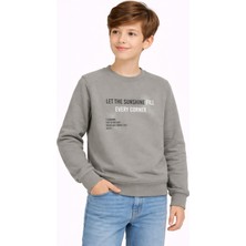 Baglan Erkek Çocuk Önü Arkası Baskılı Sweatshirt BGL-ST05231