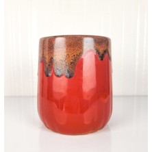 Emel Ceramics Spes – Işıltı Serisi El Yapımı Seramik Kahve Bardağı, Çiçek Detaylı Dip Form, 230 ml