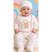 Şapkalı Ikili Takım(Tavşan Figürlü Hayvan Desenli)