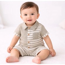 Jolly Joy Çizgili Erkek 2 Li Takım - Yeşil - 6 - 9 Ay Yeşil