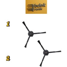 Roborock S8, S8 Plus, S8 Maxv Ultra, S8 Pro Ultra, Q Revo, Q Revo S Uyumlu Yedek Yan Fırça Siyah (2’li Set)
