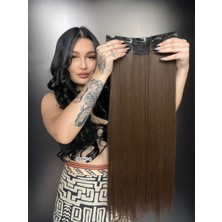 Özbience Şık Düz Yarım Ay ve Yan Çıt Çıt Takı, Zarif ve Modern Tasarım