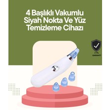 Eco Lounge USB Destekli 4 Başlıklı Siyah Nokta Vakum Cihazı – Gözenek Temizleyici ve Cilt Yenileyici Bakım Aleti