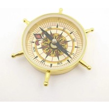 Eco Lounge -Estetik Tasarım Dümen Model Pirinç Pusula