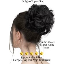 Özbience Şık ve Dolgun Siyah Topuz Toka, Güçlü ve Rahat Kullanım