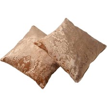 Nev Home Kadife Dokulu Dekoratif 2'li Set Koltuk/kanepe Kullanımına Uygun Kırlent Kılıfları Model 29