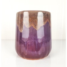 Emel Ceramics Spes – Işıltı Serisi El Yapımı Seramik Kahve Bardağı, Çiçek Detaylı Dip Form, 230 ml