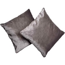 Nev Home Kadife Dokulu Dekoratif 2'li Set Koltuk/kanepe Kullanımına Uygun Kırlent Kılıfları Model 5