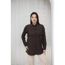 Piove Püskül Detaylı Gömlek – Olive Charm