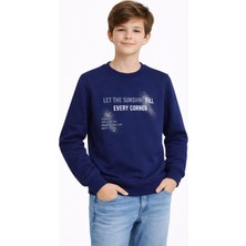Baglan Erkek Çocuk Önü Arkası Baskılı Sweatshirt BGL-ST05231