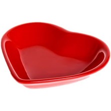 Keramika Pembe Kırmızı Kalp Çerezlik 14 cm 3 Adet