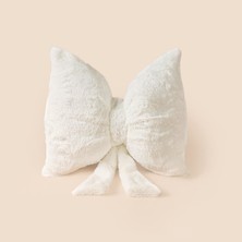 Matmel Soft Kurdele Figürlü Yastık - Beyaz - 40X30 cm