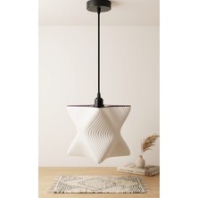 Nesli Dekor Modern Tasarım Geometrik Sarkıt Avize  - Antre ve Salon - Beyaz