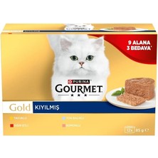 Gourmet Gold Kıyılmış Karışık Seri Kedi Yaş Maması 85GR x 12 Adet (12 Al 9 Öde)