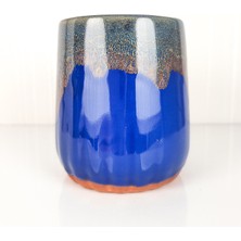 Emel Ceramics Spes – Işıltı Serisi El Yapımı Seramik Kahve Bardağı, Çiçek Detaylı Dip Form, 230 ml