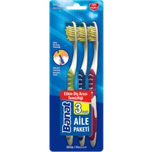 Banat Ekomomik Aile Paketi Diş Fırçası 3'lü 5 Adet