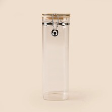 Arow Jacke Kilitli Cam Kavanoz - Şeffaf / Açık Kahverengi - 2,6 Lt