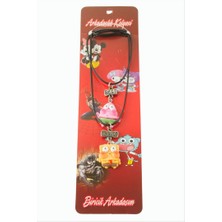 Zero Land Gld-Spt- Çizgi Film Karakteri Arkadaşlık Kolyeleri (Çift Kolye) - Siyah