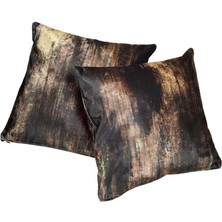 Nev Home Kadife Dokulu Dekoratif 2'li Set Koltuk/kanepe Kullanımına Uygun Kırlent Kılıfları Model 27