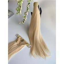Özbience Fiber Isıya Dayanıklı Platin Sarı At Kuyruğu Postiş, Kaynak Takma Saç
