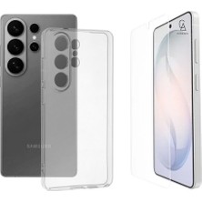 Coolacs Esnek Premium Silikon Telefon Kılıfı ve Temperli Cam Ekran Koruyucu Galaxy S26 Ultra Uyumlu