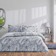 SHC4200 Orniva Standart Pamuk Saten Nevresim Takımı, Gri, Çift Kişilik