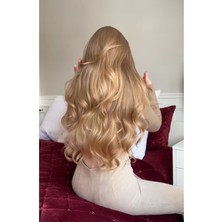 Özbience Yumuşak Uzun Boy Bebek Sarısı Fiber Peruk, Şık ve Rahat Kullanım