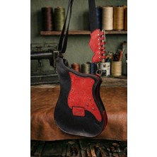 Thedebbağ Gerçek Deri Ayarlanabilir Omuz Askı Gitar Çanta El Dikişi