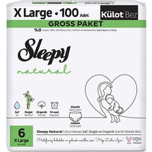Sleepy Natural Külot Bez Mega 6 Beden 100 Adet