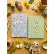 Victoria's Journals A5 Spiralli Okul Defteri 2’li Set – Kareli, Soft Touch Kapak