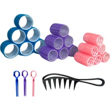 Özbience Karma 37 Parça Bigudi Seti, 18 Bigudi, 18 Saç Pensi, 1 Tarak