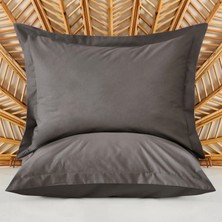 Matmel Soft Oxford 2'li Yastık Kılıfı - Antrasit / Taş - 50X70 cm