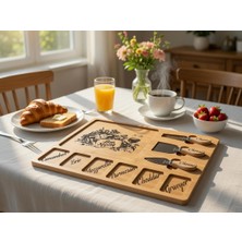 Laser Craft Studio Lasercraft Peynir Sunum Tahtası Bambu Ağacı (39CMX29CMX1.5CM)