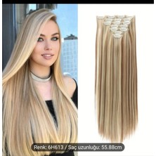 Özbience Şık ve Doğal Görünümlü Platin Uzun Saç Postiş Seti, Özel Günler Için Ideal