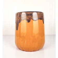 Emel Ceramics Spes – Işıltı Serisi El Yapımı Seramik Kahve Bardağı, Çiçek Detaylı Dip Form, 230 ml